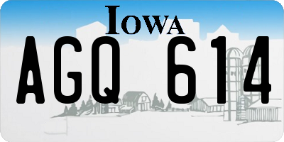 IA license plate AGQ614