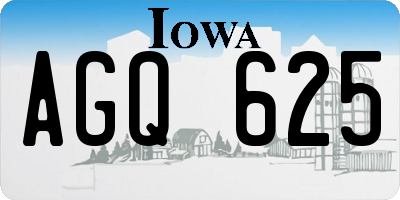 IA license plate AGQ625