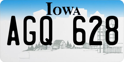 IA license plate AGQ628