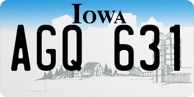 IA license plate AGQ631