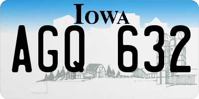 IA license plate AGQ632