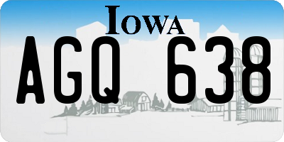 IA license plate AGQ638