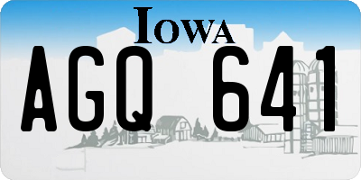IA license plate AGQ641