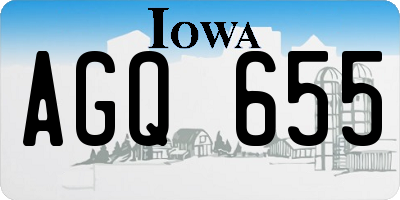 IA license plate AGQ655