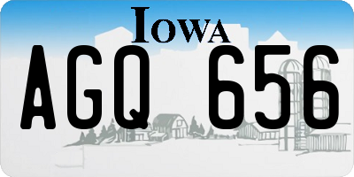 IA license plate AGQ656