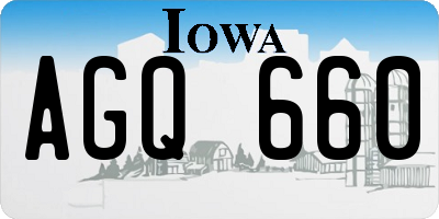 IA license plate AGQ660