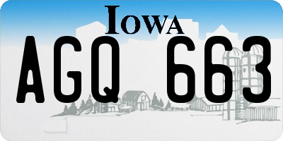 IA license plate AGQ663