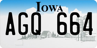 IA license plate AGQ664