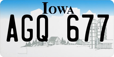 IA license plate AGQ677