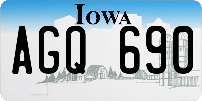 IA license plate AGQ690