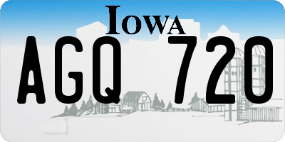 IA license plate AGQ720