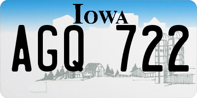 IA license plate AGQ722