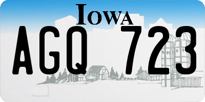 IA license plate AGQ723