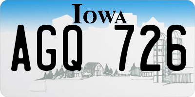 IA license plate AGQ726