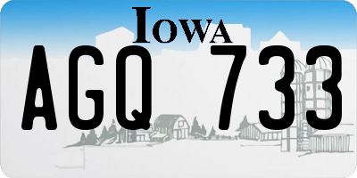 IA license plate AGQ733