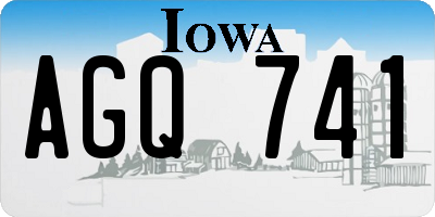 IA license plate AGQ741