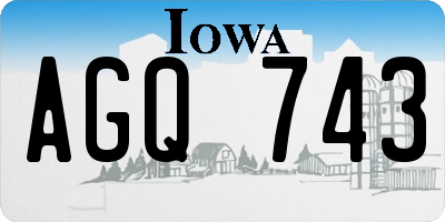 IA license plate AGQ743