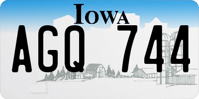 IA license plate AGQ744