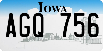 IA license plate AGQ756