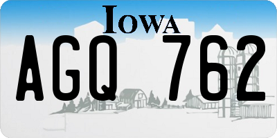 IA license plate AGQ762