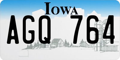 IA license plate AGQ764