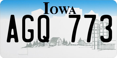 IA license plate AGQ773