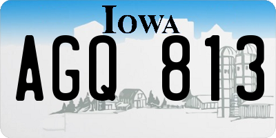 IA license plate AGQ813