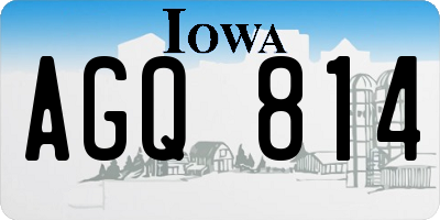 IA license plate AGQ814