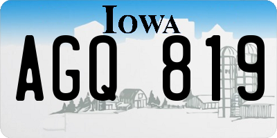 IA license plate AGQ819
