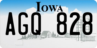 IA license plate AGQ828