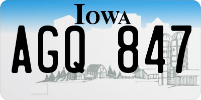 IA license plate AGQ847