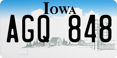 IA license plate AGQ848