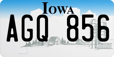 IA license plate AGQ856