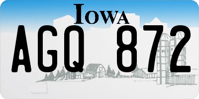 IA license plate AGQ872