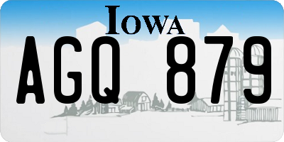 IA license plate AGQ879