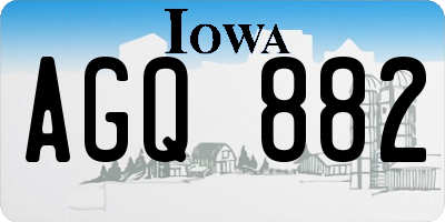 IA license plate AGQ882