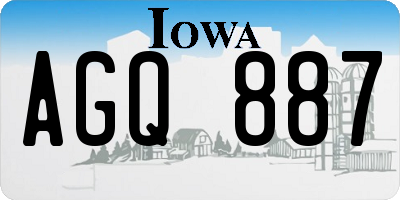 IA license plate AGQ887
