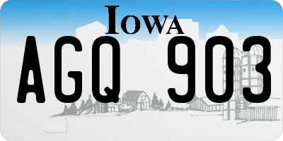 IA license plate AGQ903