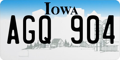IA license plate AGQ904