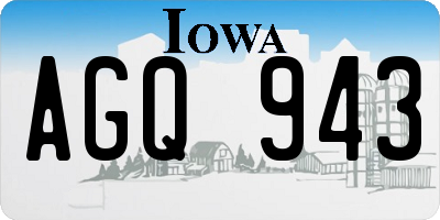 IA license plate AGQ943