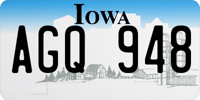 IA license plate AGQ948