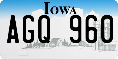 IA license plate AGQ960