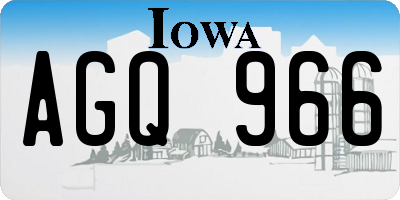 IA license plate AGQ966