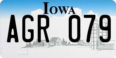 IA license plate AGR079