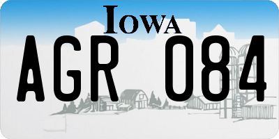 IA license plate AGR084