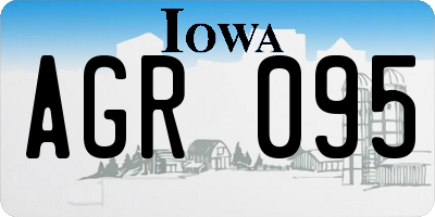 IA license plate AGR095