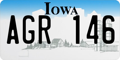 IA license plate AGR146