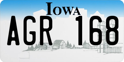 IA license plate AGR168