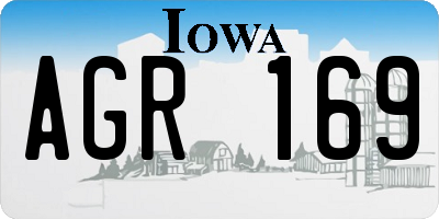 IA license plate AGR169