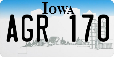 IA license plate AGR170